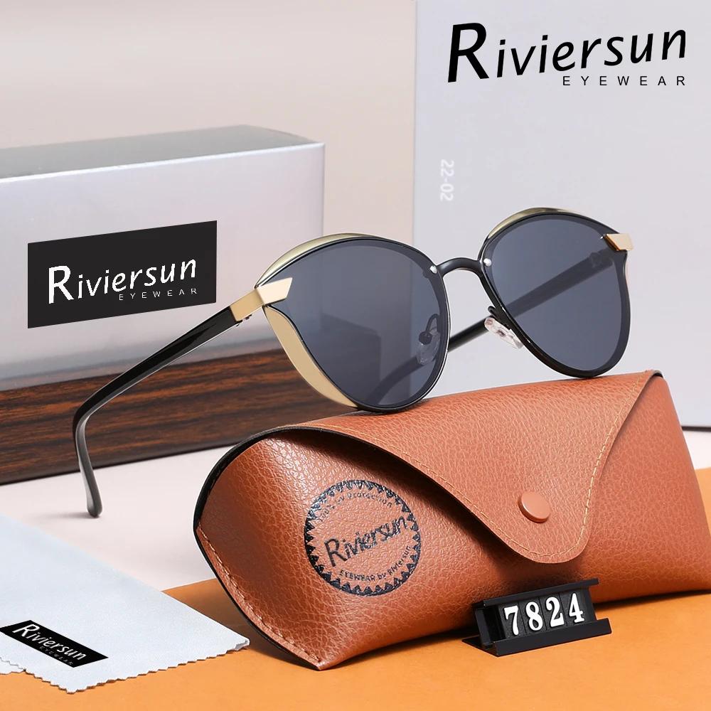 Luxus Trendy Design Sonnenbrille Cat Eyes Rahmen UV400 Polarisierte Sonnenbrille Damen Freizeit Reise Brillen