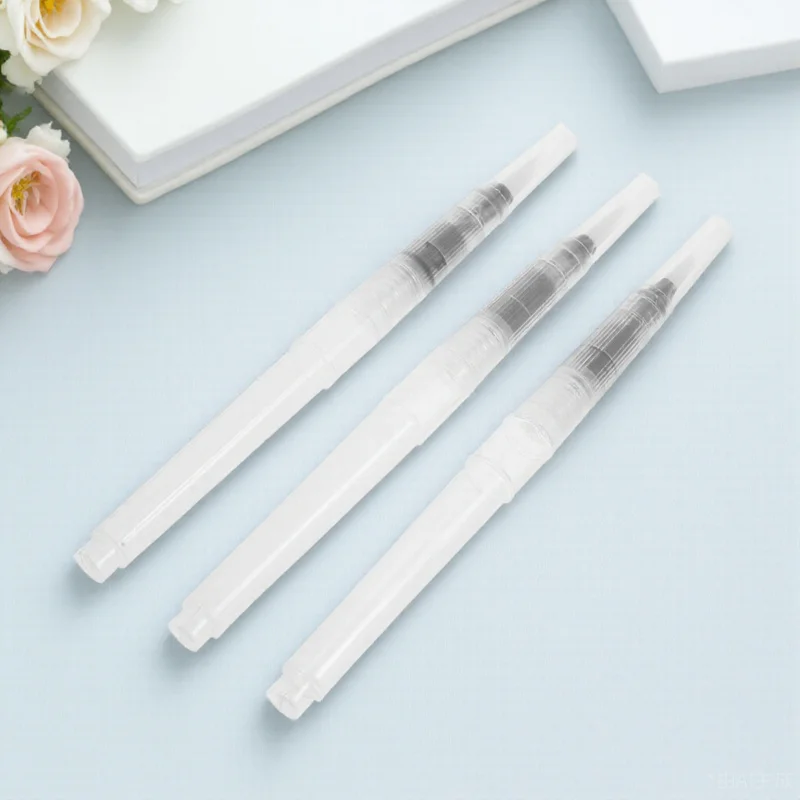 

3pcs Refillable Watercolor Pen Reusable Water Brush For Painting Lightweight Portable Art Tool Watercolor Painting Brush Pen
