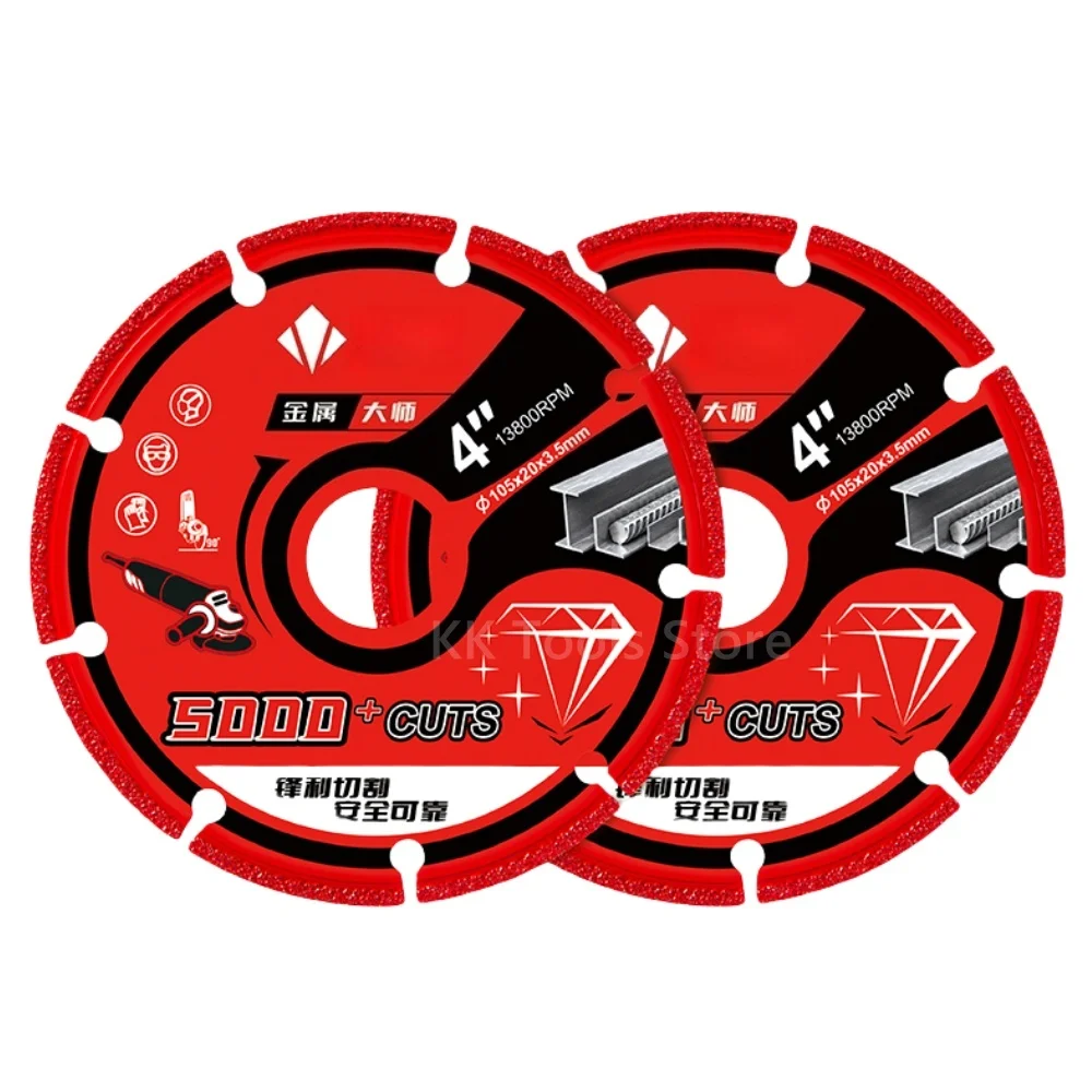 

105mm Diamond Cutting Wheel, Metal Diamond Saw Blade with 20mm Arbor for Rebar, Sheet Metal, Angle Iron, Stainless Steel