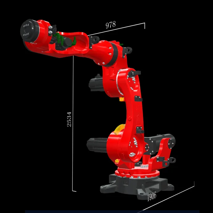 New BRTIRUS2520B Heavy Duty Industrial Palletizing Robot Palletizer 200kg Payload Ground Mounted 2570mm Reach Palletizing