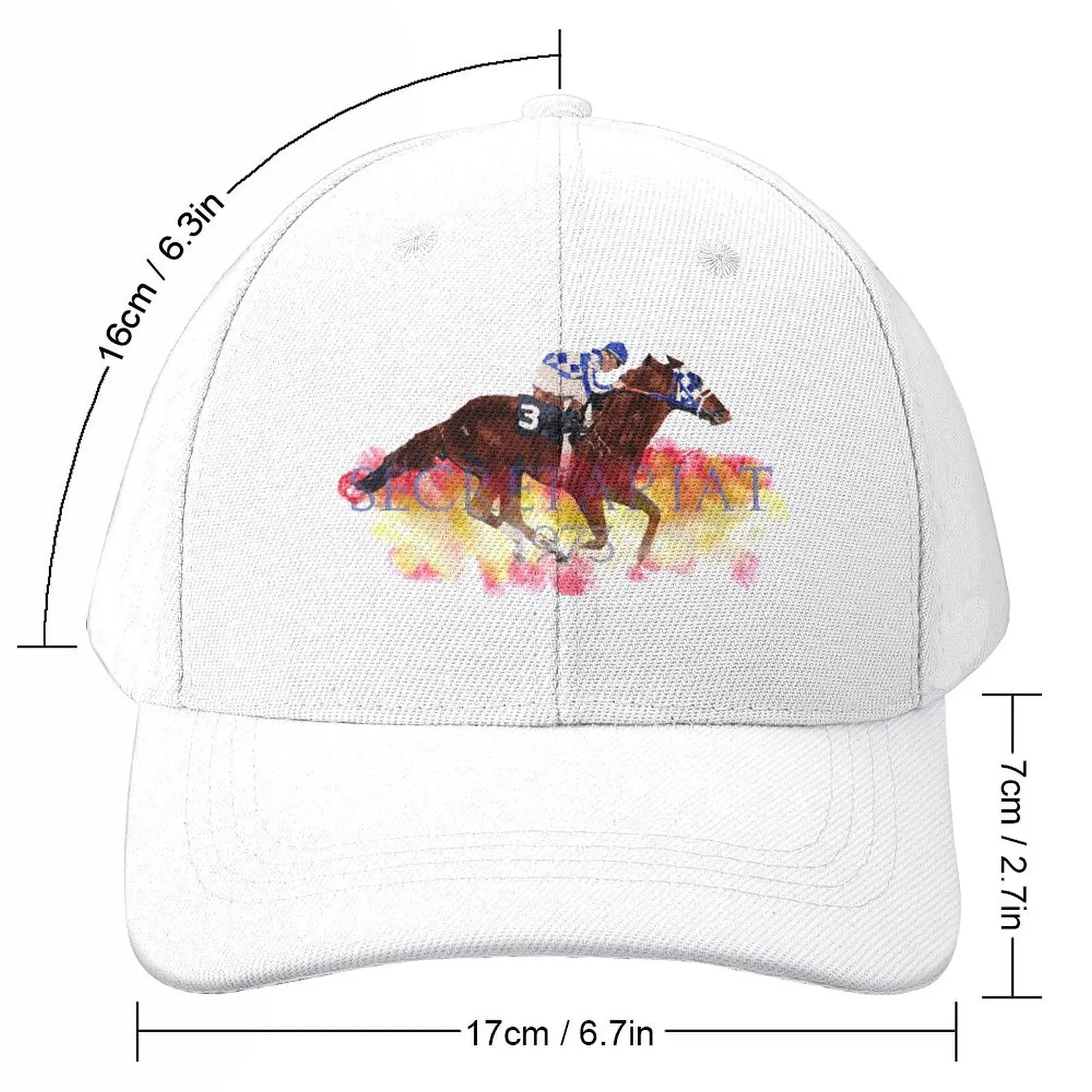 Secretariat 1973 Triple Crown Winner- Famous Racehorses Baseball Cap funny hat Designer Hat Women's Beach Men's