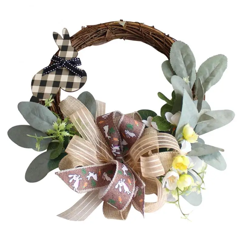 

Simulation Flower Wreath Artificial Flowers Garland Easter Party Supplies Wedding Decor Cute Spring/summer Front Door Wreath