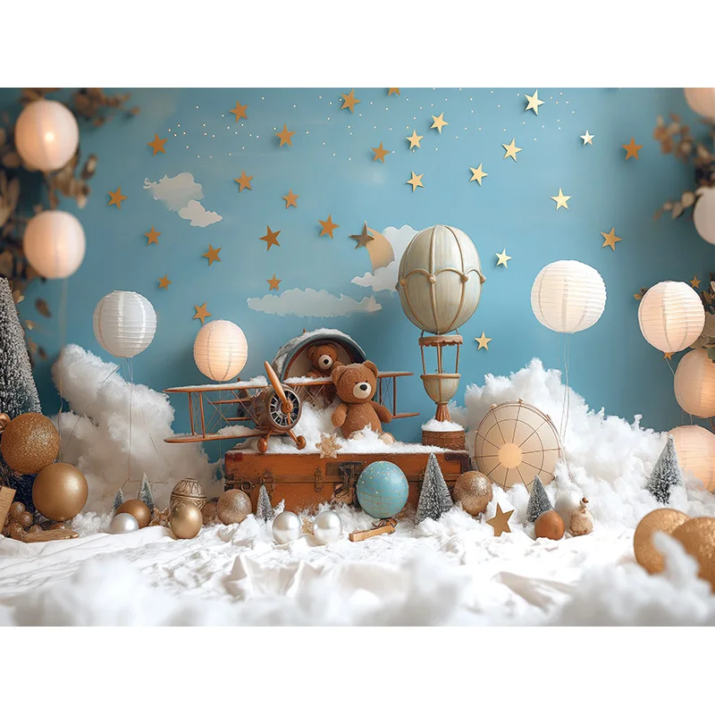 Happy Birthday Party Photography Backdrops Props Wedding Colorful Balloons Arch Baby Children Photo Background Props DF-03