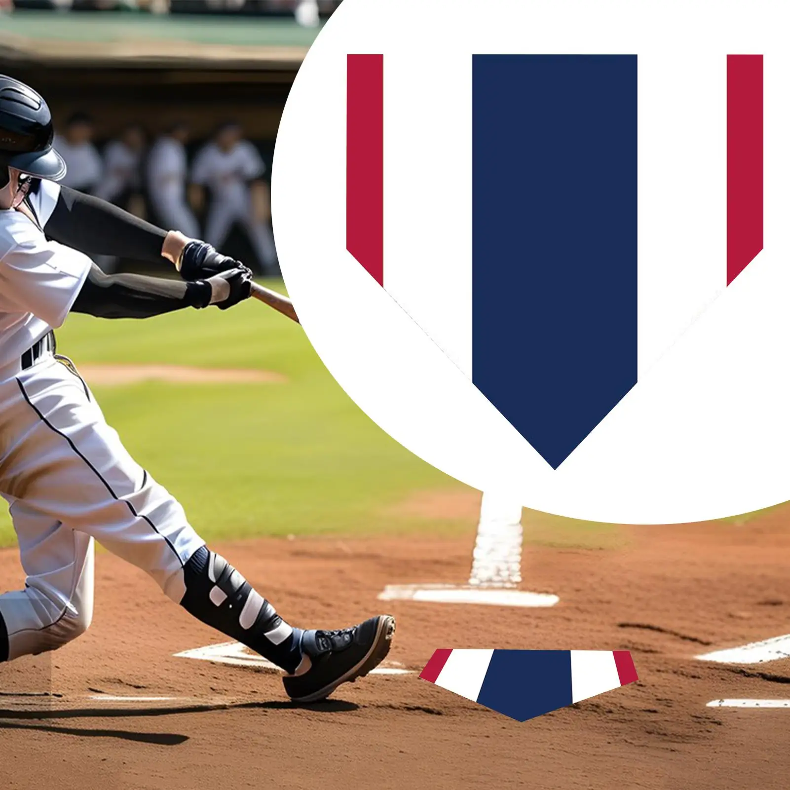 

Тренировочная пластина для бейсбола, нескользящий коврик, цветные полосы, каркасная пластина, высокая видимость, устойчивые к атмосферным воздействиям полевые основания для заднего двора