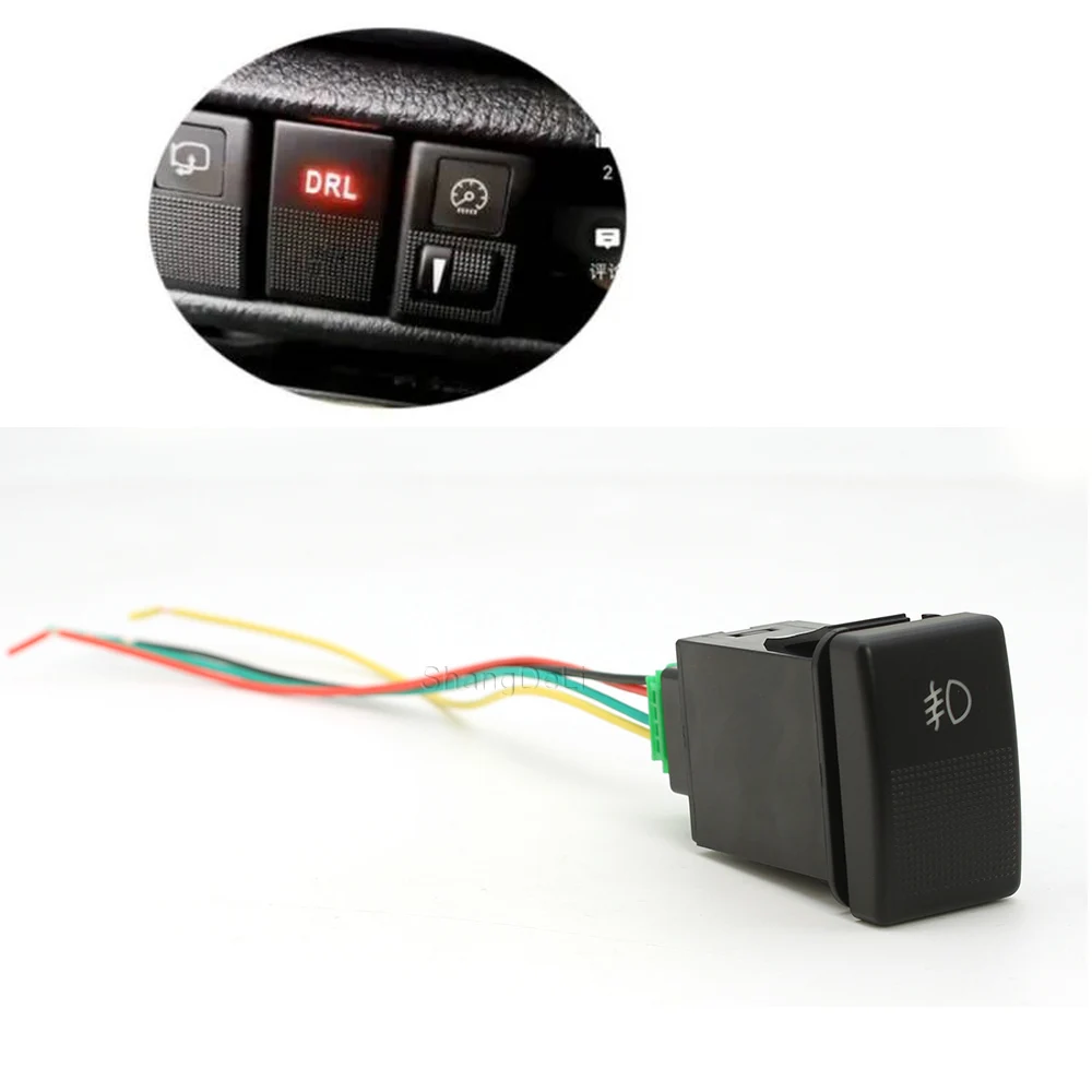 Car LED Light Front Fog Lamp Switch Push Button With Connection Wire Auto Accessories Refitted Lamp For Mazda 5 For Mazda 6