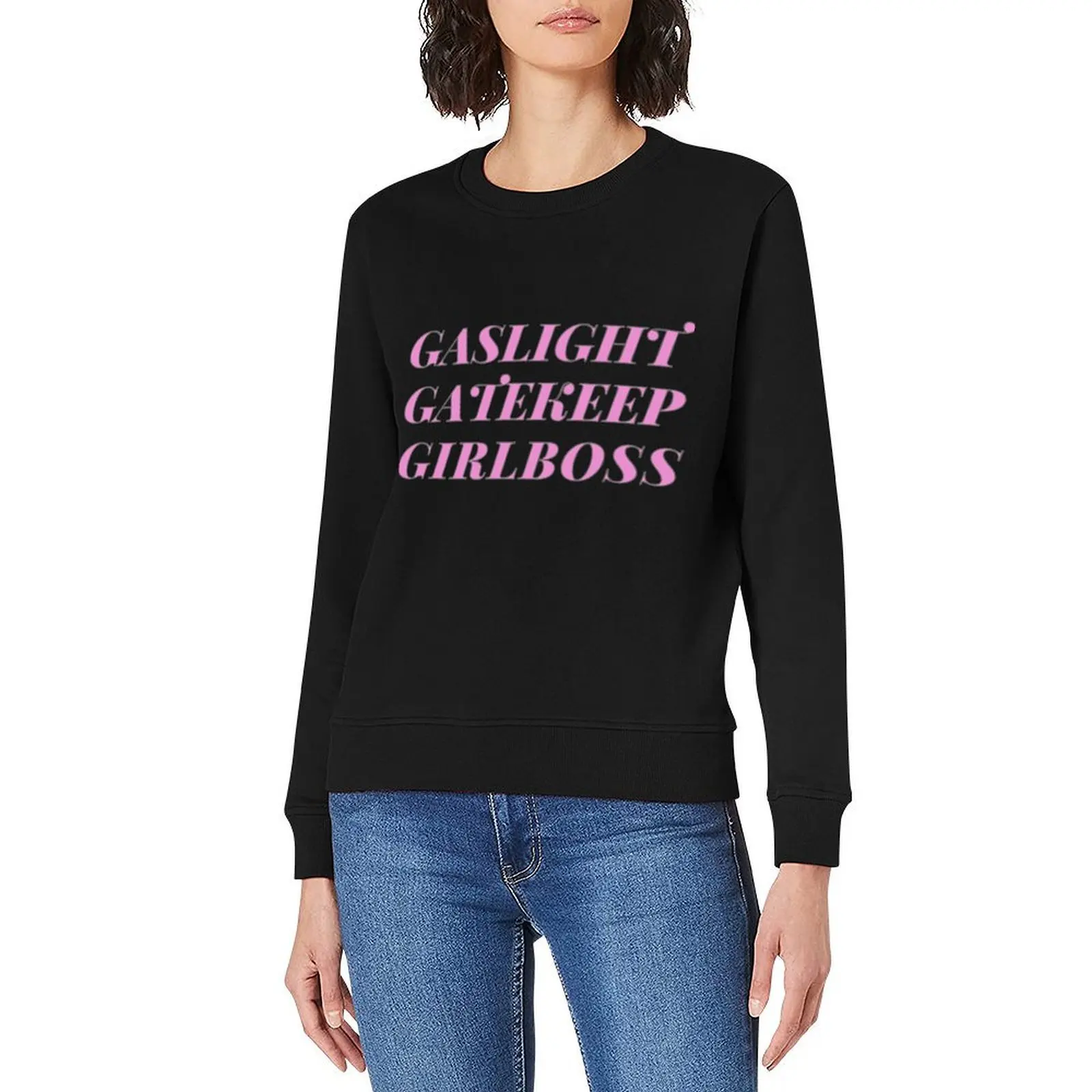 تي شيرت Gaslight Gatekeep Girlboss تي شيرت بلوفر رياضي للرجال سترة شتوية ملابس رجالي بقلنسوة على الطراز الياباني