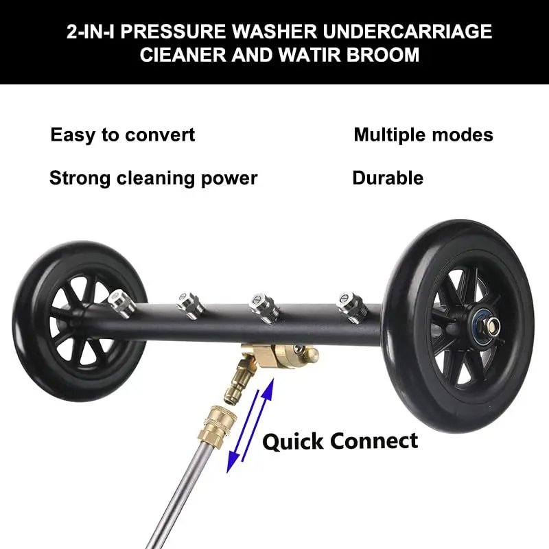 16 Inch Dual-Function Undercarriage Pressure Washer 4000PSI Hot/Cold Water 212°F with 3Extension Wands & 4 Nozzles