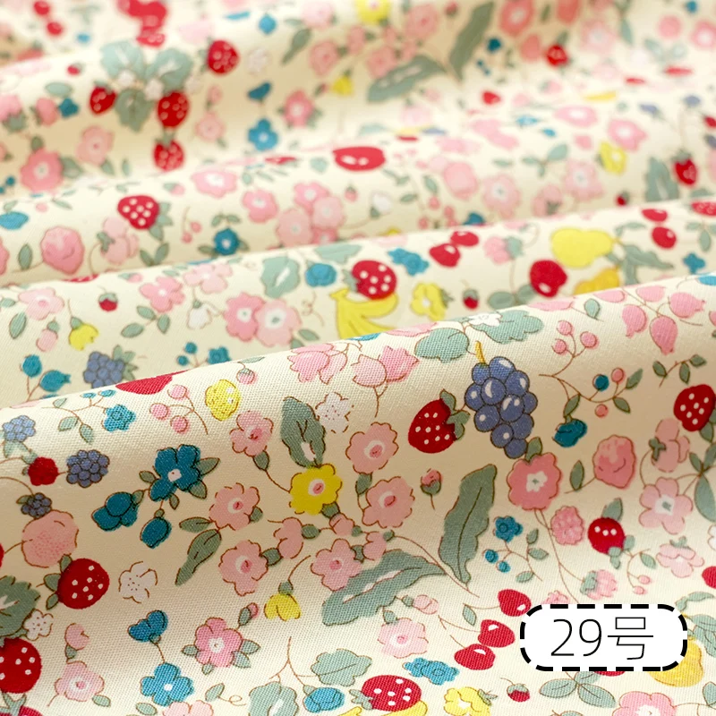 Pure Cotton Printed Fabric Idyllic Little Floral Baby Clothing Dress Pajamas Diy Fashion for Sewing Material Cloth By The Meter