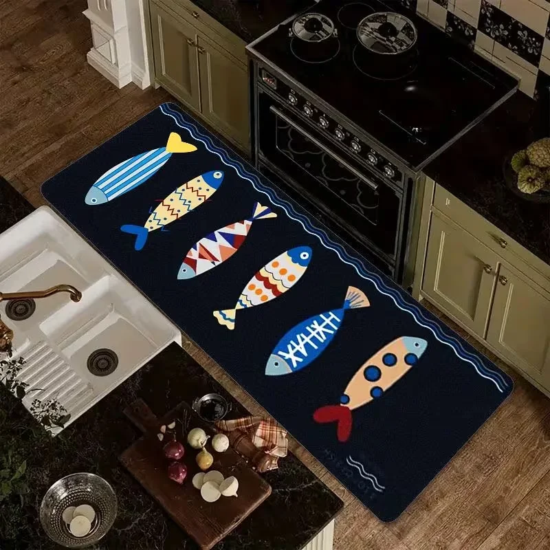 Keukenloper met nautische visp - Commercial Kitchen Mats Anti Fatigue recensie en prijs