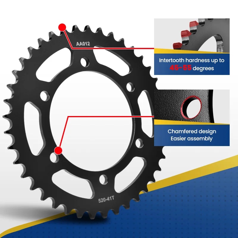 For Suzuki GSX-R 600 750 1000 GSX-S750 Yamaha MT-25 MT-03 YZF-R25 YZF-R/R1/R3/R6 YZF320 MTN320 FZ6 Motor Sprocket 41/42/43/46 T