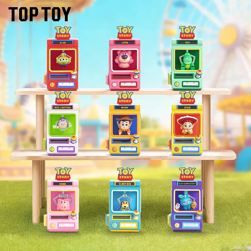 

TOPTOY Disney Claw Machine: Серия фигурок Вуди из «Истории игрушек», шарнирные фигурки, оригинальная таинственная коробка-сюрприз (Blind Box)