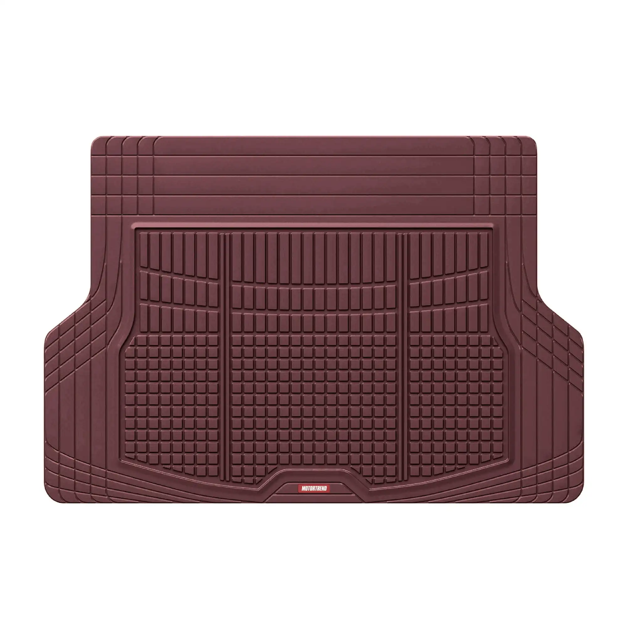 

Car Rubber Cargo Floor Mat Motor Trend Burgundy Premium Heavy Duty Trimmable Liner