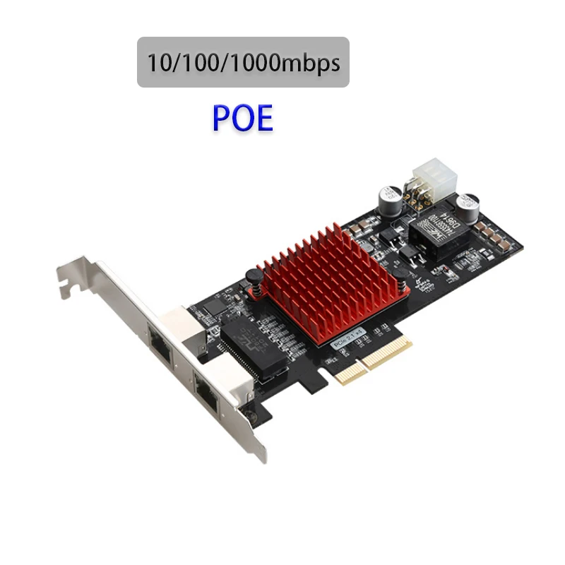 Fast Ethernet 10/100/1000Mbps POE Gigabit Network Card adapter Video capture card Game PCI-E Card Converter RJ-45 LAN Adapter