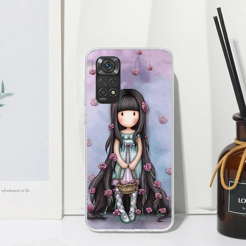 S-Santoro G-Gorjuss Cute Girls Phone Case For Xiaomi Redmi Note 13 12S 11S 10S 12 11E 10 Pro Plus 11T 9S 9 8T 8 7 Art Fundas Bac