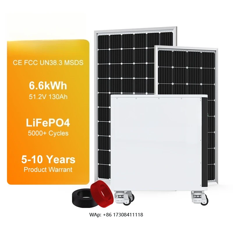 all-in-one 6.6kwh LiFePO4 lithium-ion battery 5000w/6200w solar generator with MPPT controller 