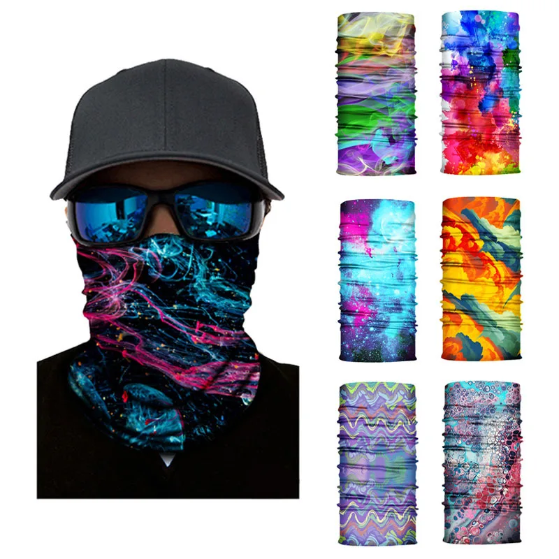 Bandana Cycling Balaclava High Elastic Camouflage Seamless Bandana  Anti-UV Face Mask Neck Buff Men Women Scarf Tube Face Shield