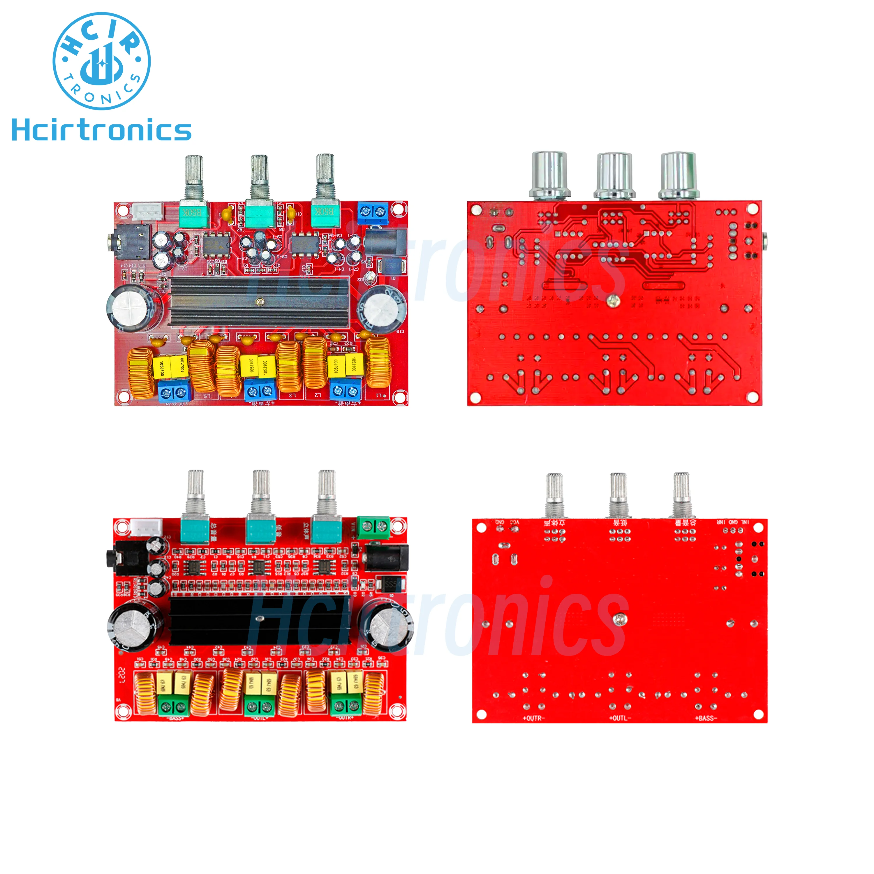 XH-M139 2*50W+100W 2*80W+100W 2.1 Channel Digital Power Amplifier Board Module Original TPA3116D2 12V-24V Wide Voltage