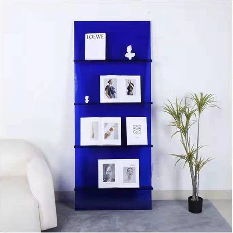 Custom Nordic Acrylic Shelf Floor Type Ins Multi-Layer Acrylic Display Bookshelf