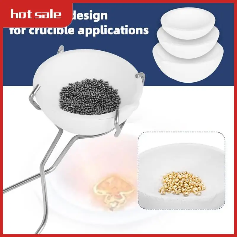

5 Pieces Small Melting Crucible Bowl Dish Cup Kit Include Honeycomb Soldering Board With Whip Tongs Handle
