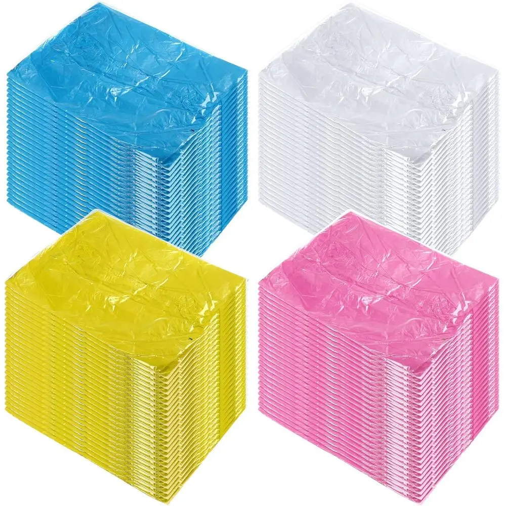 

Oaincore 100 штук одноразовых дождевиков для взрослых, водонепроницаемые плащи с капюшоном, одноразовые плащи-дождевики для кемпинга, походов