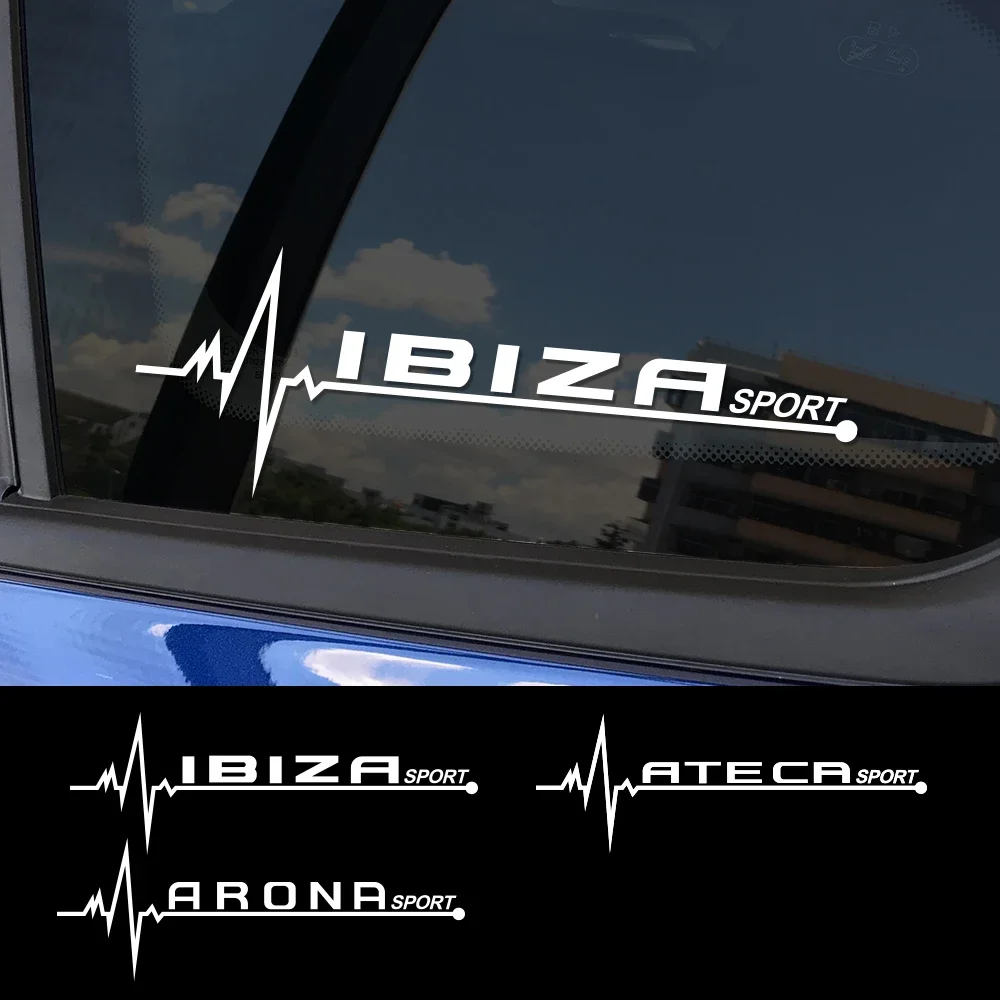 2PCS For Seat Leon MK3 MK2 Ibiza 6J 6L Ateca Arona Arosa Auto Captivating Side Window Stickers Vinyl PVC Decal Car Accessories