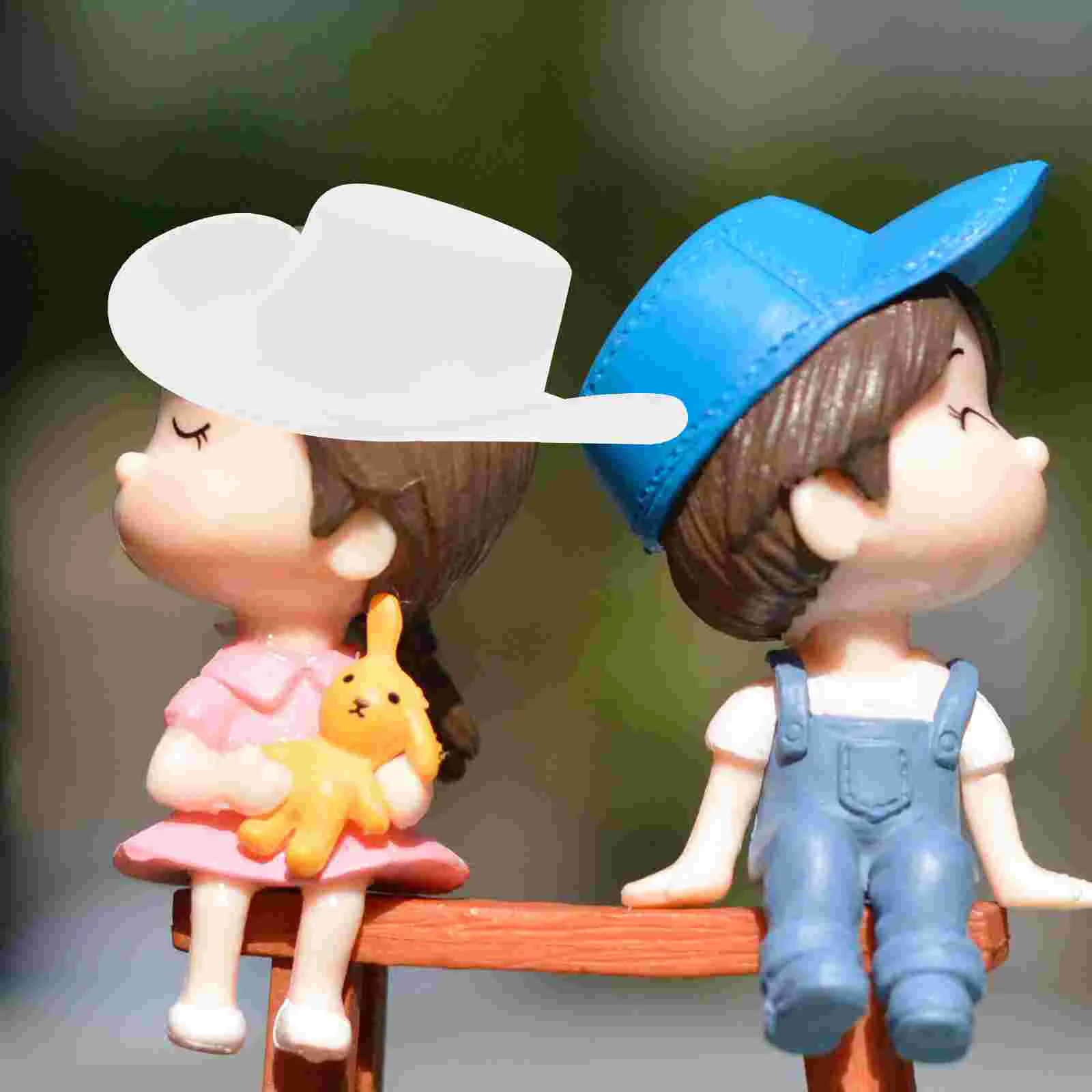 Mini chapeau de Cowboy, 40 pièces, chapeaux miniatures, minuscules pour l'artisanat, jeu de simulation, décoration de Cowgirl en plastique, fête