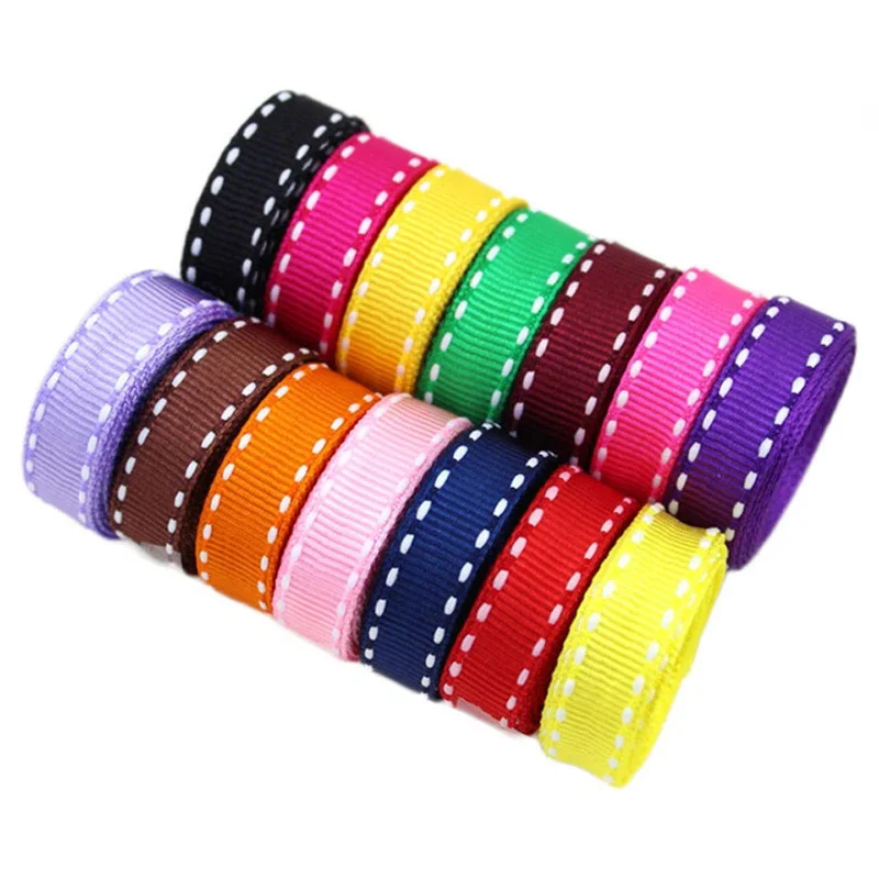 (25 Yards/Roll) 3/8\'\' (10mm) Grosgrain Colored Ribbon Wholesale Handmade DIY Gift Wedding Baking Wrap The Cake Ribbons