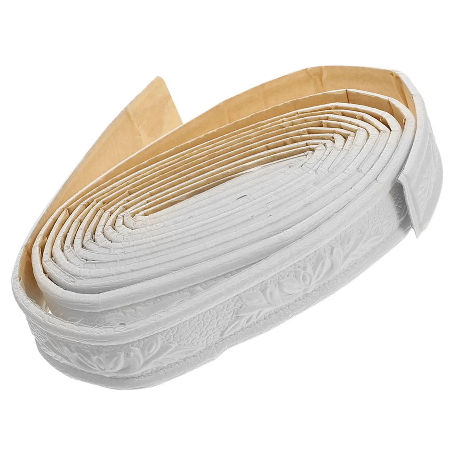 1 Roll Wallpaper Border Wall Trim Foams Edging Strip Self Adhesive Peel Stick Wall Sticker Decoration for Home Office Hotel