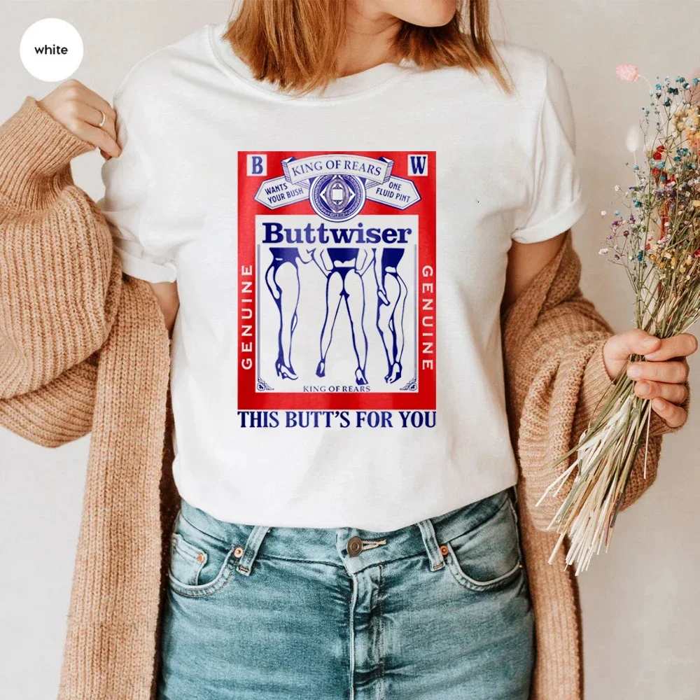 

Lana Del Rey Buttwiser T-shirt Funny Shirt Women's Vintage Beer Logo Parody Inspired 90's Graphic Tees Music top Fan Merch