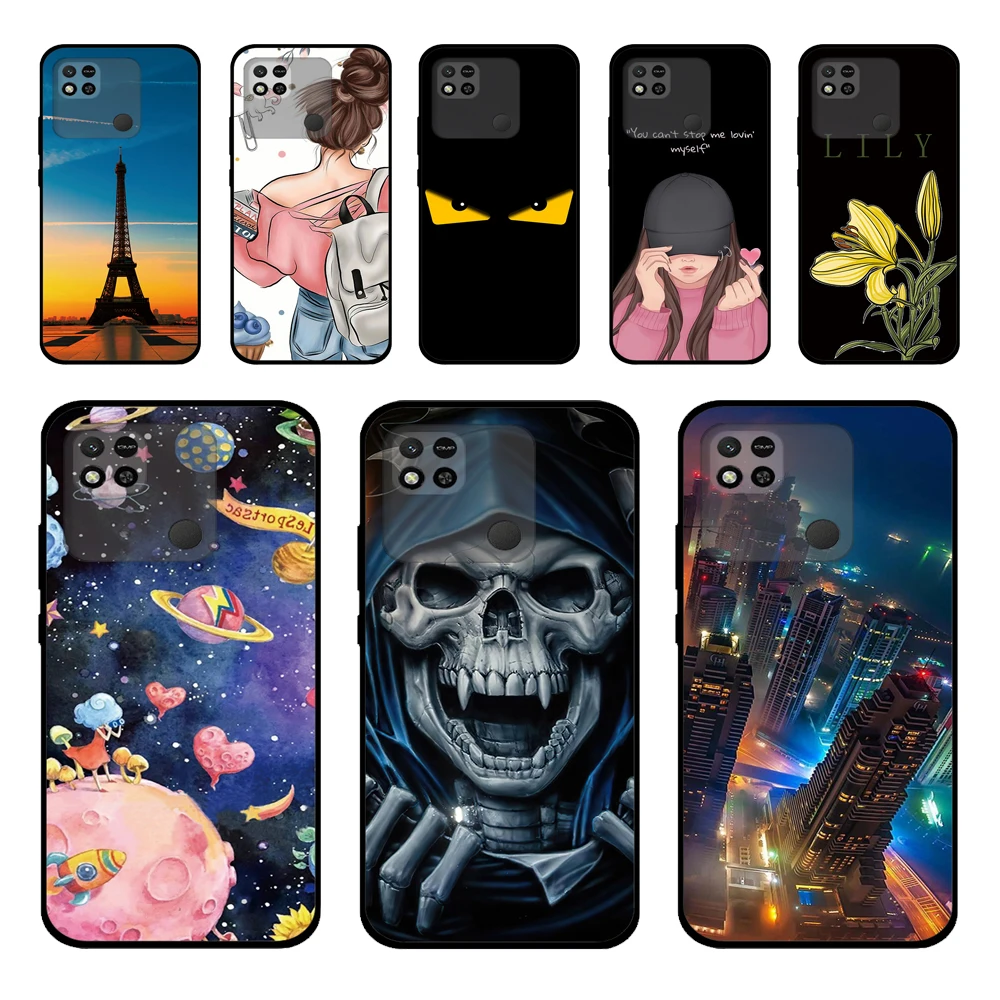 For Redmi 10A Case Back Cover For Xiaomi Redmi10A 4G Phone Case Redmi10A Bag Tpu Soft Silicon Protective Bumper Etui Funda coque