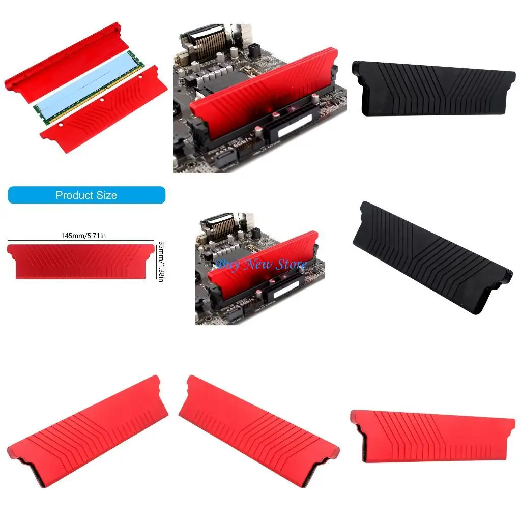 

20CE Professional Memory Module Coolers Aluminum Construction Reduces DDR3 DDR4 DDR5 Thermals Stress