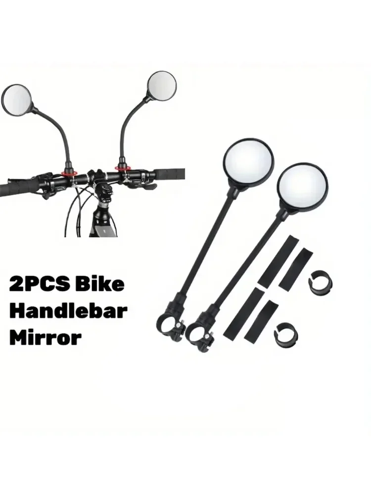 AliExpress 1PCS Bike Mirror Bike Handlebar Rearview Mirror Rotatable And Adjustable Wide Angle Rear View Shockproof Convex Mirror Universal