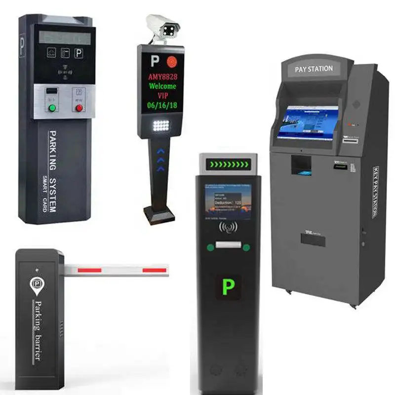 Highway Road Traffic Parking Lot RFID Card Dispenser Car Parking Ticketing LPR Camera Payment Kiosk Parking Management System