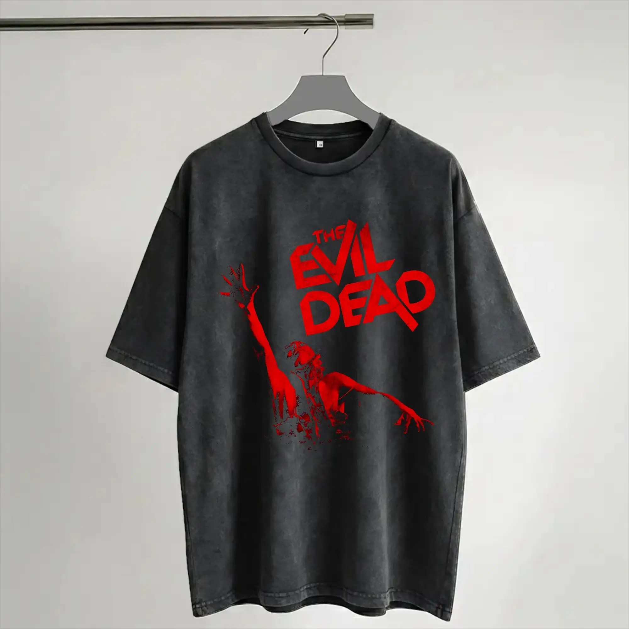 Harajuku Washed Shirts Evil Dead Burn Outfit Novelty T Shirt Oversize  Streetwear Short Sleeve Graphic Tee Shirt