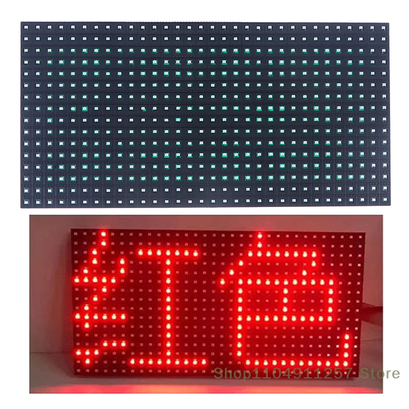 โมดูล LED SMD P10 สีเดียวสำหรับจอ LED ภายนอกอาคาร แผงจอแสดงผล LED สีแดง ขนาด 320*160 มม. SMD P10