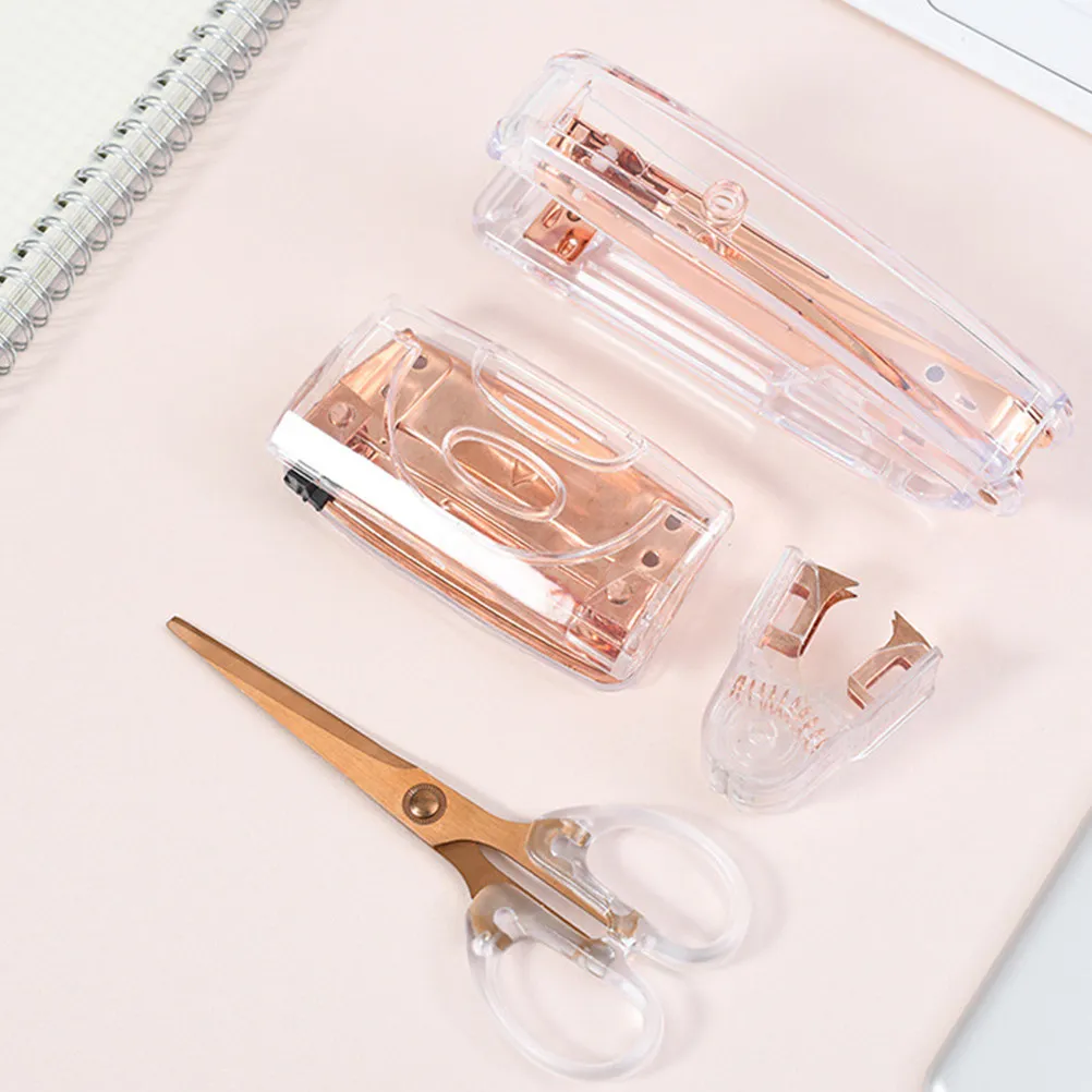 Rose Gold Portable Staple Remover Household Staple Puller Office Stapler Removing Tool Compact Stapler Remover