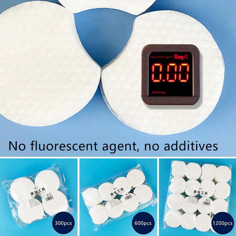 300/600/1200 PCS Facial Puff Cotton Pads Disposable Makeup Accessories Remover Practical Face Soft Remover Paper