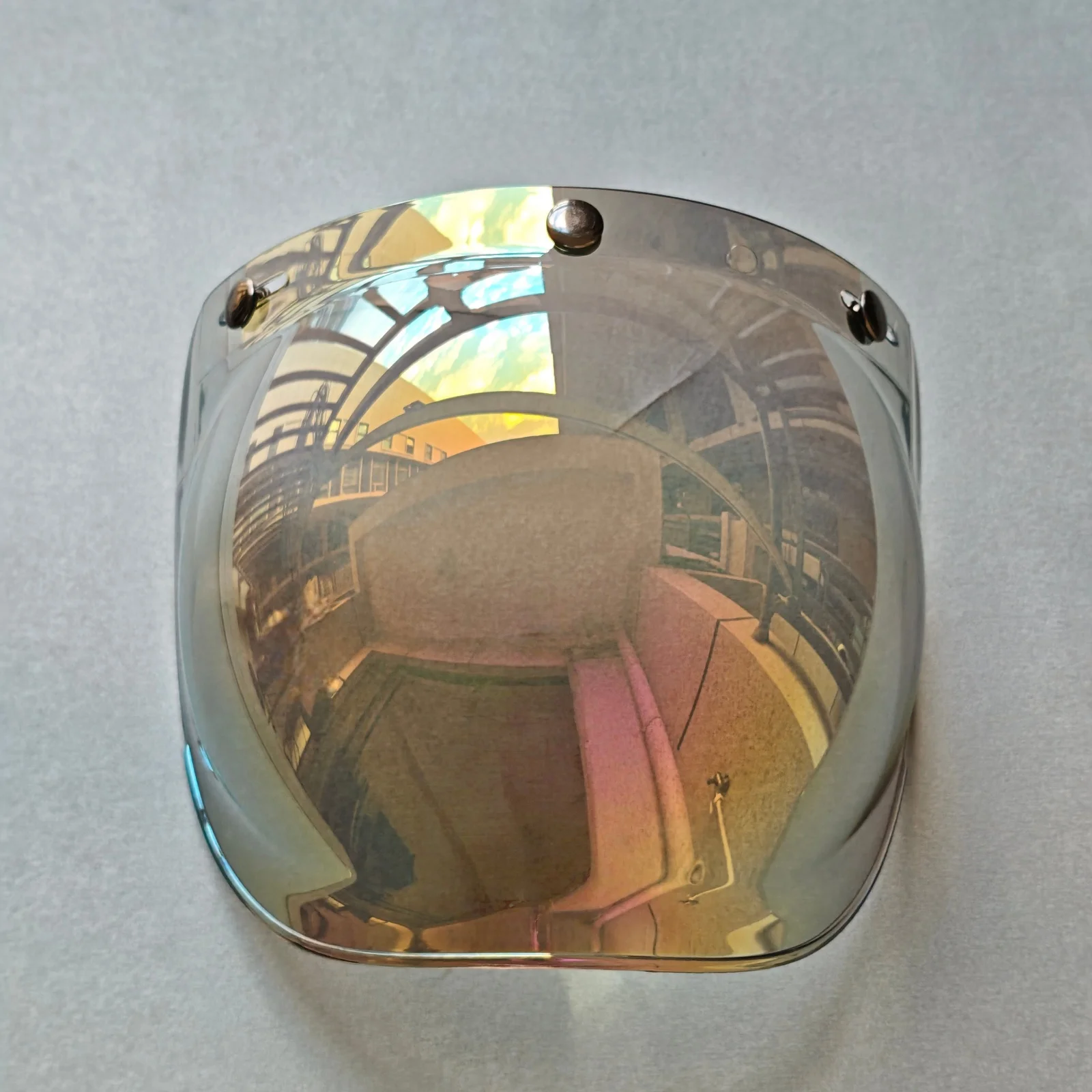 Shield Bubble Visors 3-Buckle Bubble Visor Open Face Helmet Visor Retro Helmet Visor Fit for Motorcycle Helmet Accessories