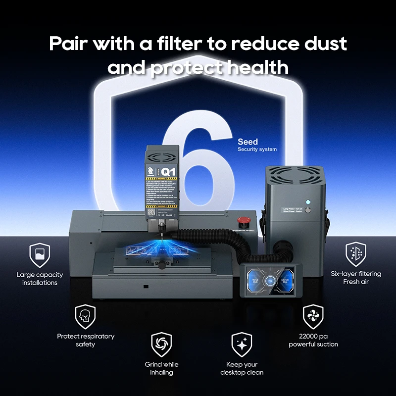 Xwitzeal  fully automatic small chip grinder industrial grade BGA chip grinder motherboard IC PCB board suitable for iPhone