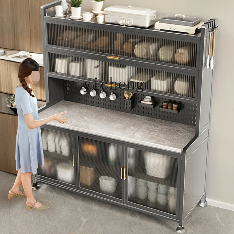GZ-6  Slate Kitchen Shelf Mealside Storage Floor Floor Multi-layer Microwave Oven Multifunctional Storage Cabinet