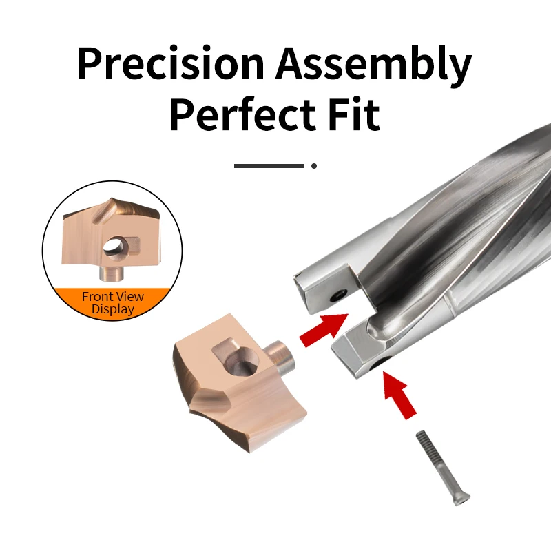 HCD Carbide Crown Carbide Drill Insert 10-29mm Fit JCD Crown Deep Hole Drill 3D 5D 8D 10D High Precision Internal Cooling CNC