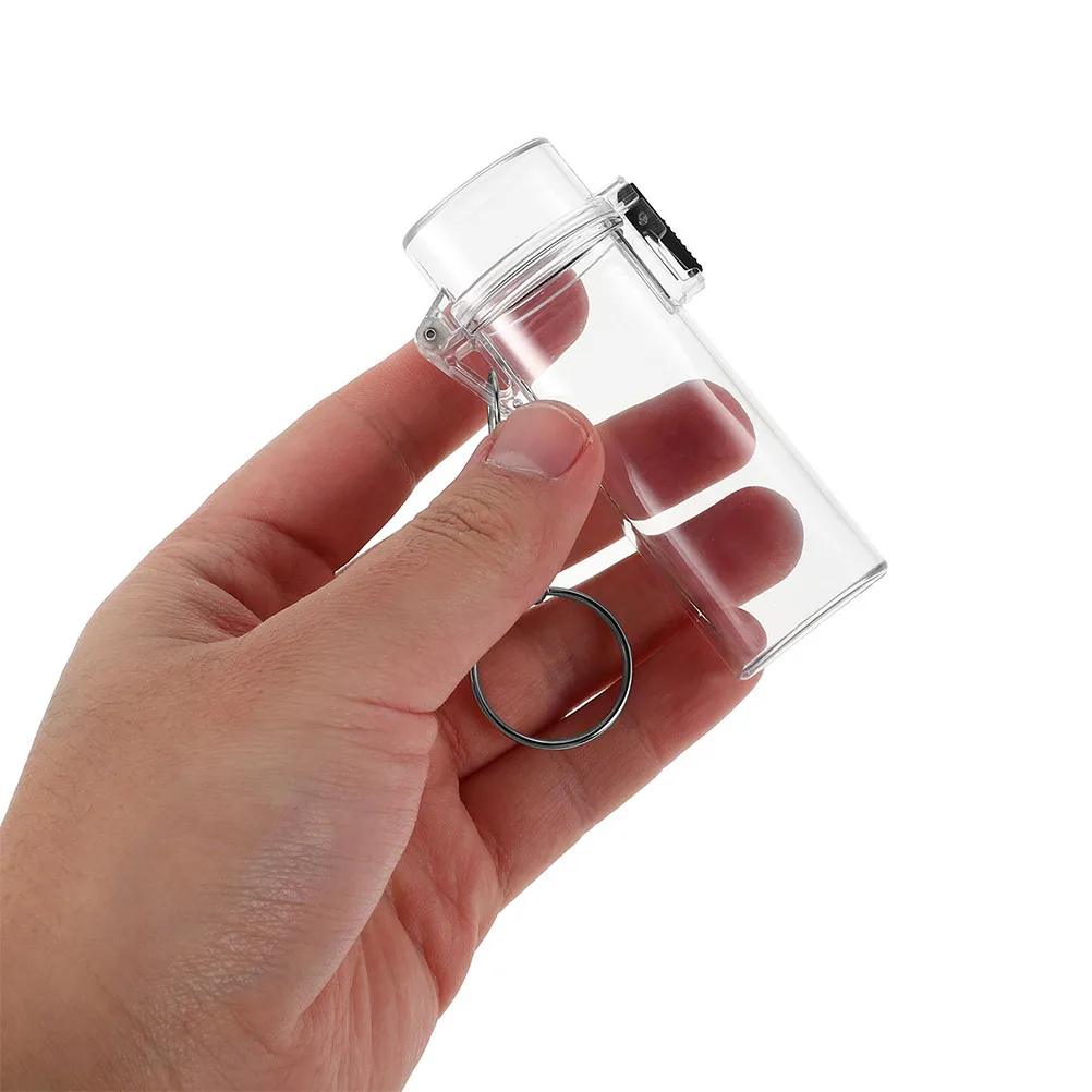 

2PCS Waterproof Cover Case Keychain Cigarette Travel Protective Sleeve ganizer Lighter Keychain Holder Plastic Box Container