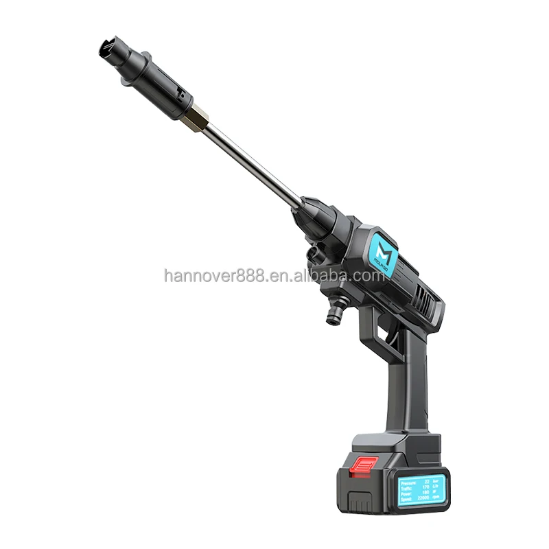 Most Popular High Pressure 22/28bar Wireless Car Washer 4400/5600mAh Battery 12V/24V Electric Cold Water Foam Gun Outdoor Water