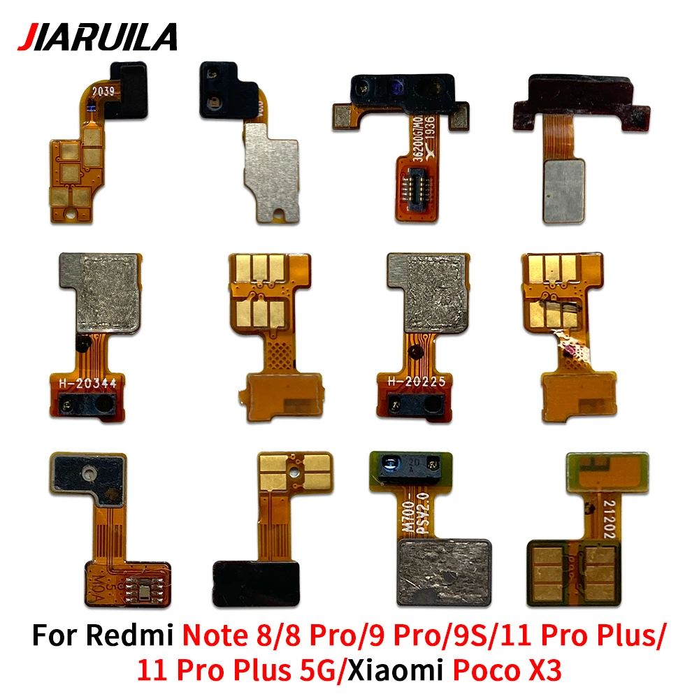 10Pcs/Lot Great For Xiaomi Redmi Note 9S 8 11 Pro Plus / Poco X3 Proximity Light Sensor Flex Cable Distance Sensing Connector