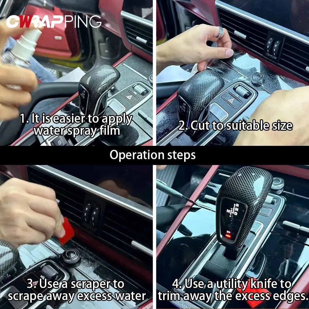 سيارة طبقة رقيقة واقية ذاتية اللصق الفينيل التفاف مقاومة للخدش الجلد DIY بها بنفسك ملصق مضاد للمياه الطلاء طبقة حماية اكسسوارات السيارات #4