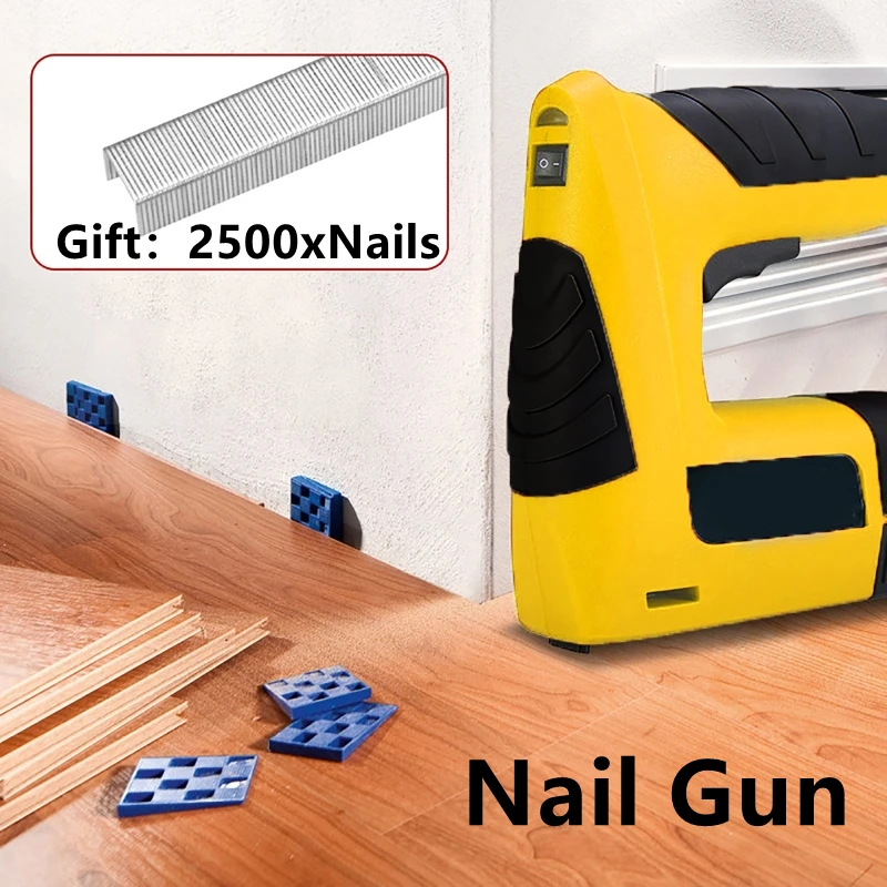 USB Staple Gun Portable Electric Tacker Gun Power Tools Electric Nail Gun Woodworking Tool Electric Nail Gun  with 2500pcs Nails