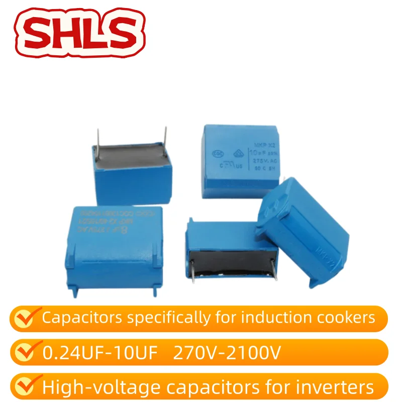 MKP-X2 Capacitor 0.24uF-10uF for Induction Cooker, 275V-1200V Metallized Polypropylene Film Resonant & Filter Capacitor
