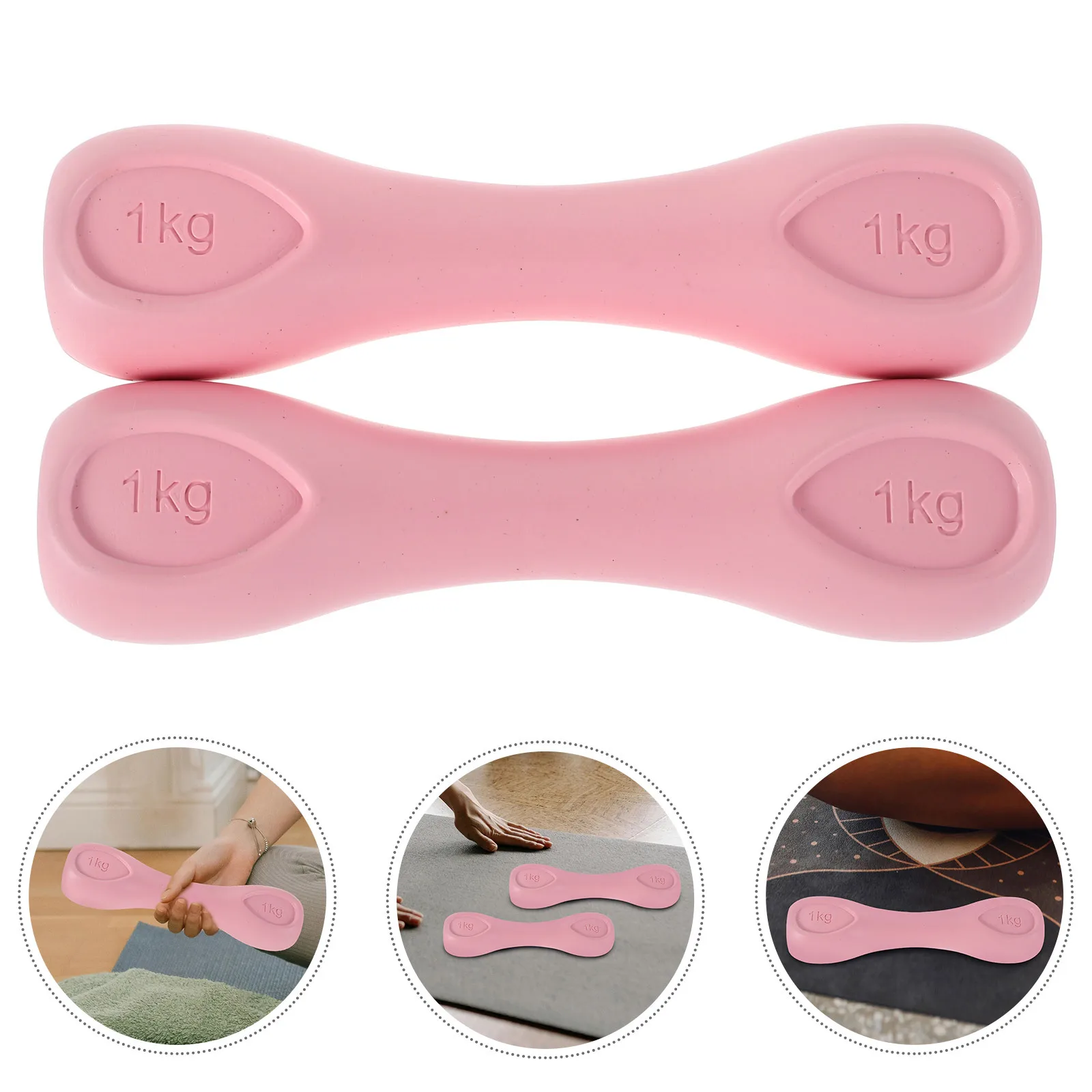 

2Pcs Non Slip Dumbbells for Women Lightweight Hand Weights Home Gym Workout Pilates Strength Training Arm Weights Set