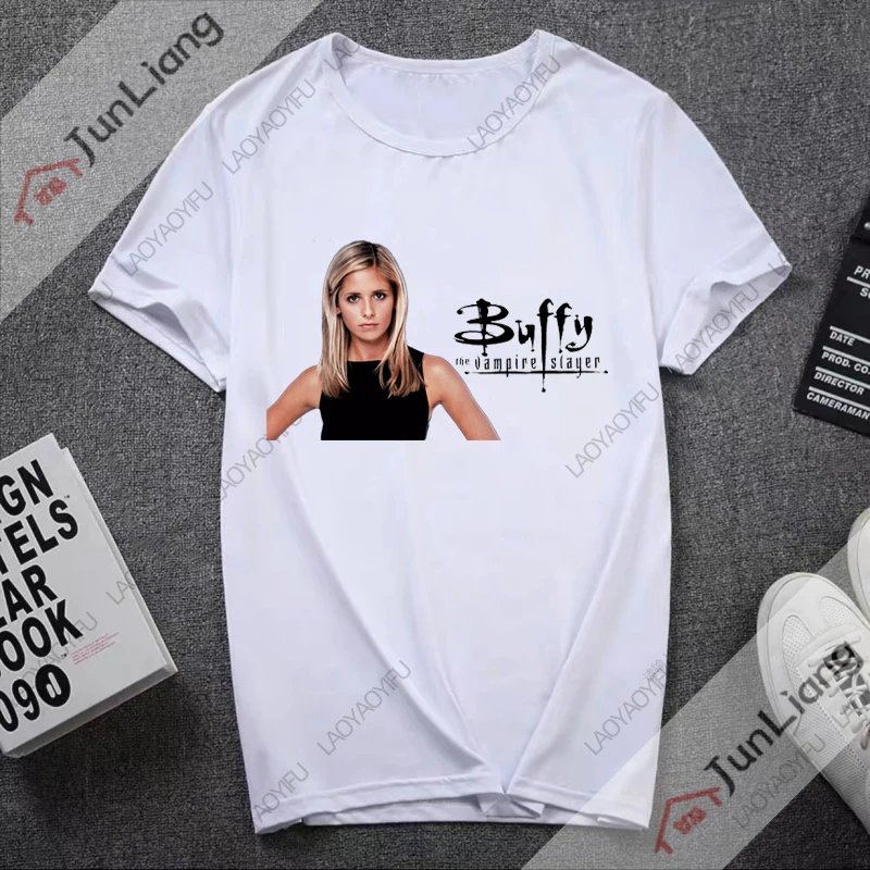 Buffy The Vampire Slayer t-shirt da uomo per uomo abbigliamento Y2k Manga t-shirt da donna Streetwear t-shirt manica corta abbigliamento uomo top