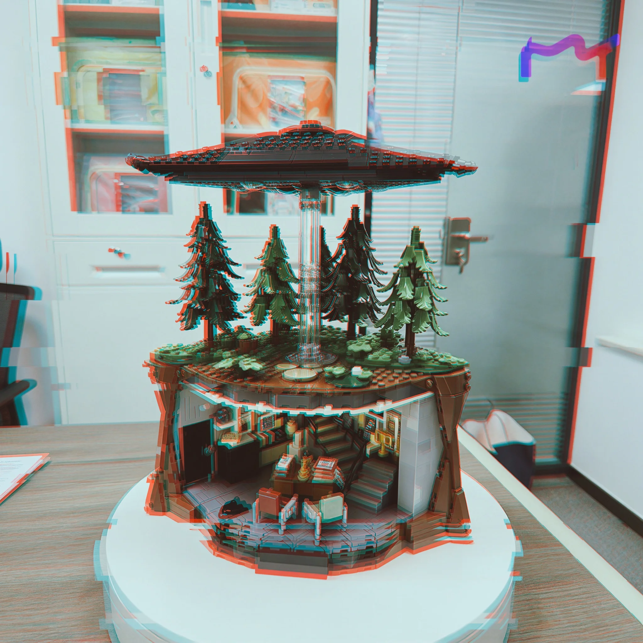 2026-nouveau-kit-de-blocs-de-construction-1478-pieces-base-souterraine-de-foret-ovni-modele-d'assemblage-creatif-cadeaux-de-decoration-de-bureau-pour-adultes